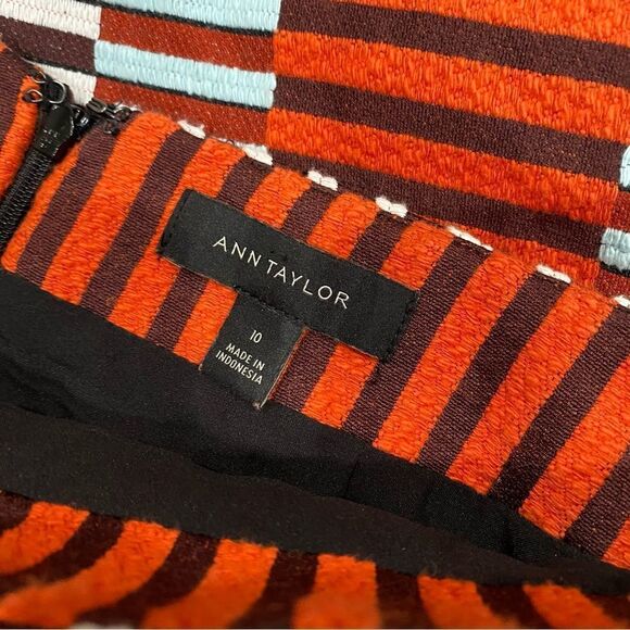 Ann Taylor Colored Striped A-Line Skirt Size 10 - Picture 7 of 7